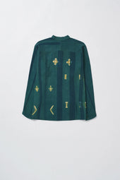 Block Printed Shirt With Shibori