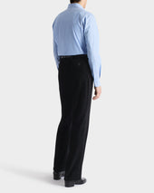 Chemise Col Classique En Popeline De Coton Supima Bleue Rayures