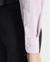 Chemise Col Large En Popeline De Coton Supima Lilas