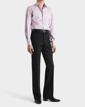 Chemise Col Large En Popeline De Coton Supima Lilas