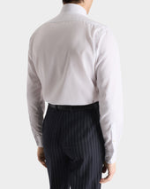 Chemise Col Large En Popeline De Coton Supima Blanche
