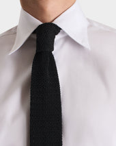 Chemise Col Large En Popeline De Coton Supima Blanche