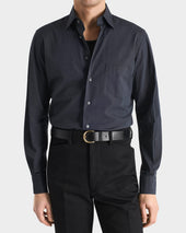 Ceinture Large En Cuir De Veau Tannage V G Tal Noire