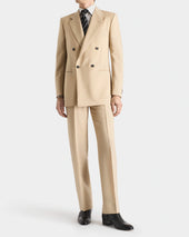COSTUME CROISÉ EN LAINE ET MOHAIR DE CHEVREAU - BEIGE