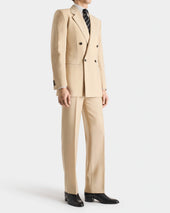 Costume Crois En Laine Et Mohair De Chevreau Beige