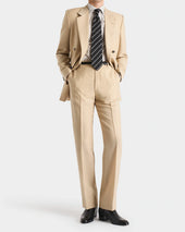 Costume Crois En Laine Et Mohair De Chevreau Beige