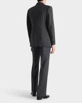 Costume Crois En Serg De Laine Anthracite Rayures Grises