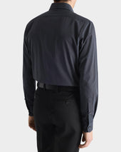 Chemise Col Classique En Drap De Coton Gris Ardoise
