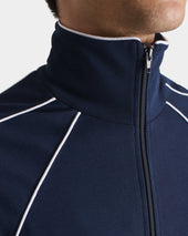 Track Jacket En Jersey De Polycoton Bleu Fonc