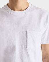 T Shirt Poche En Jersey De Coton Blanc