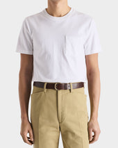 T-SHIRT POCHE EN JERSEY DE COTON - BLANC
