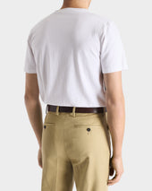T Shirt Poche En Jersey De Coton Blanc