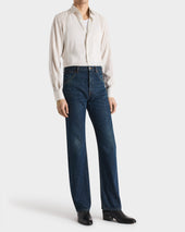 Jean Droit En Denim De Coton D Lav