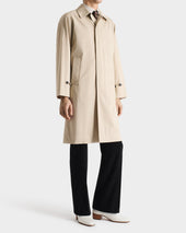 Car Coat En Gabardine De Polycoton Recycl Beige Mastic
