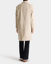 Car Coat En Gabardine De Polycoton Recycl Beige Mastic