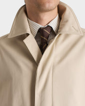 Car Coat En Gabardine De Polycoton Recycl Beige Mastic