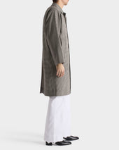 Car Coat En Laine Tropicale Micro Carreaux Multicolores