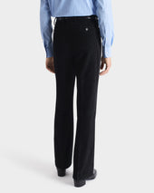 Pantalon Vas En Velours C Tel De Coton Viscose Et Lin Noir