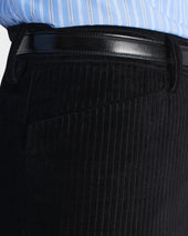 Pantalon Vas En Velours C Tel De Coton Viscose Et Lin Noir