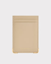 PORTE-CARTES VERTICAL EN CUIR DE VEAU BOX - VANILLE