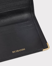 Portefeuille Vertical En Cuir De L Zard Noir