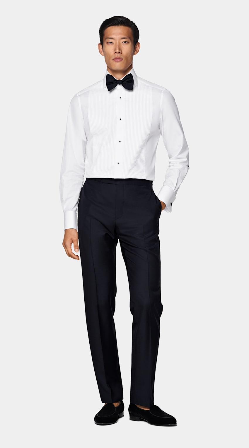 Pliss Tailored Fit Tuxedo Shirt