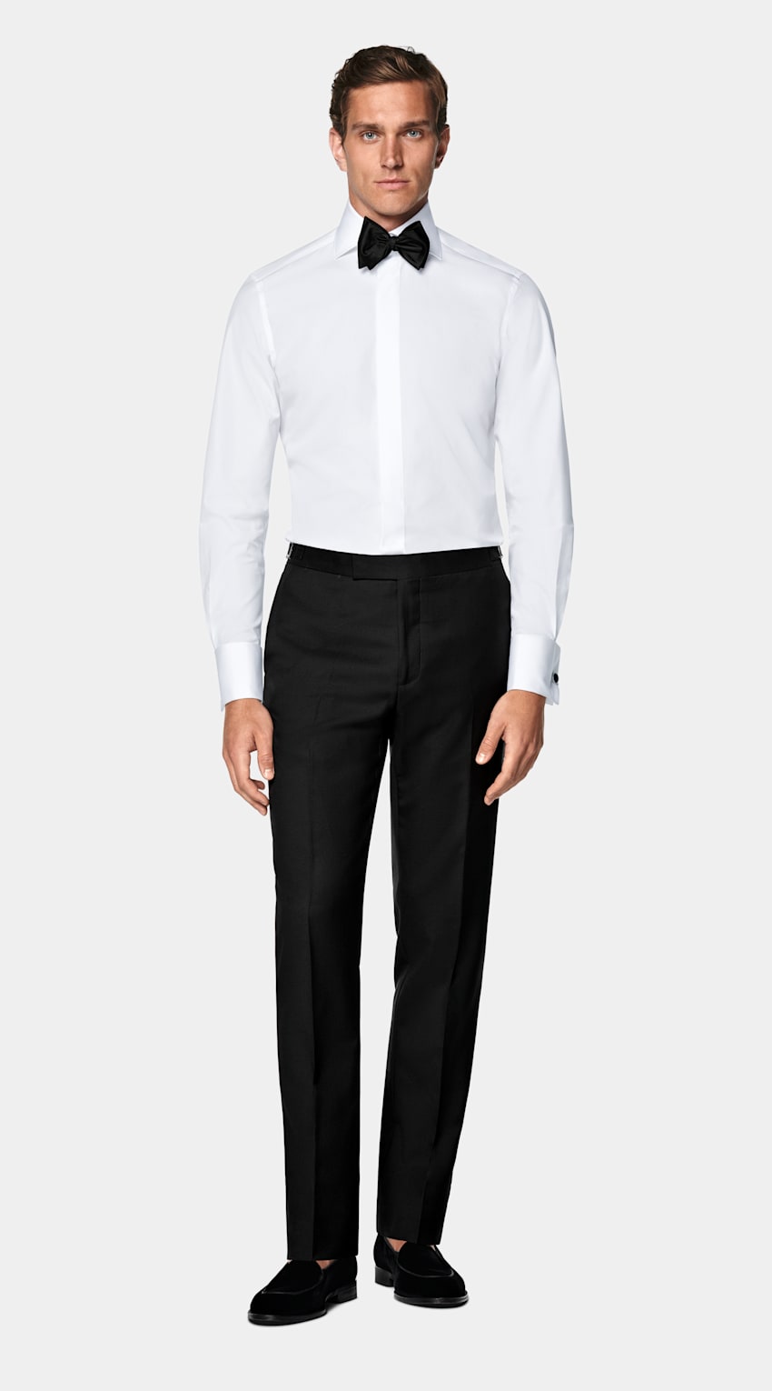 Twill Tailored Fit Tuxedo Shirt