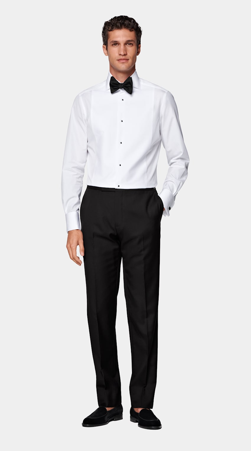Piqu Tailored Fit Tuxedo Shirt