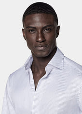 Striped Widespread Collar Shirt