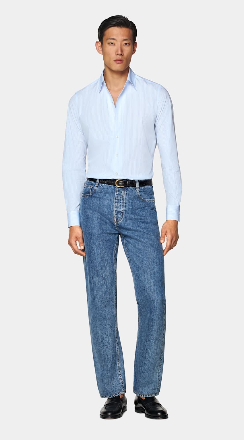 Striped Classic Collar Shirt