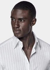 Striped Point Collar Shirt