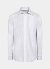 Striped Point Collar Shirt
