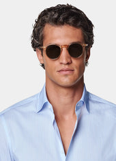 Striped Widespread Collar Shirt