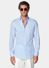 Striped Widespread Collar Shirt