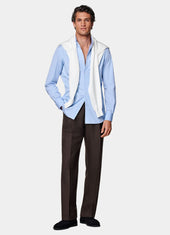 Striped Widespread Collar Shirt