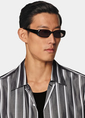 Striped Lyocell Short Sleeve Shirt