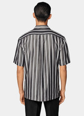 Striped Lyocell Short Sleeve Shirt