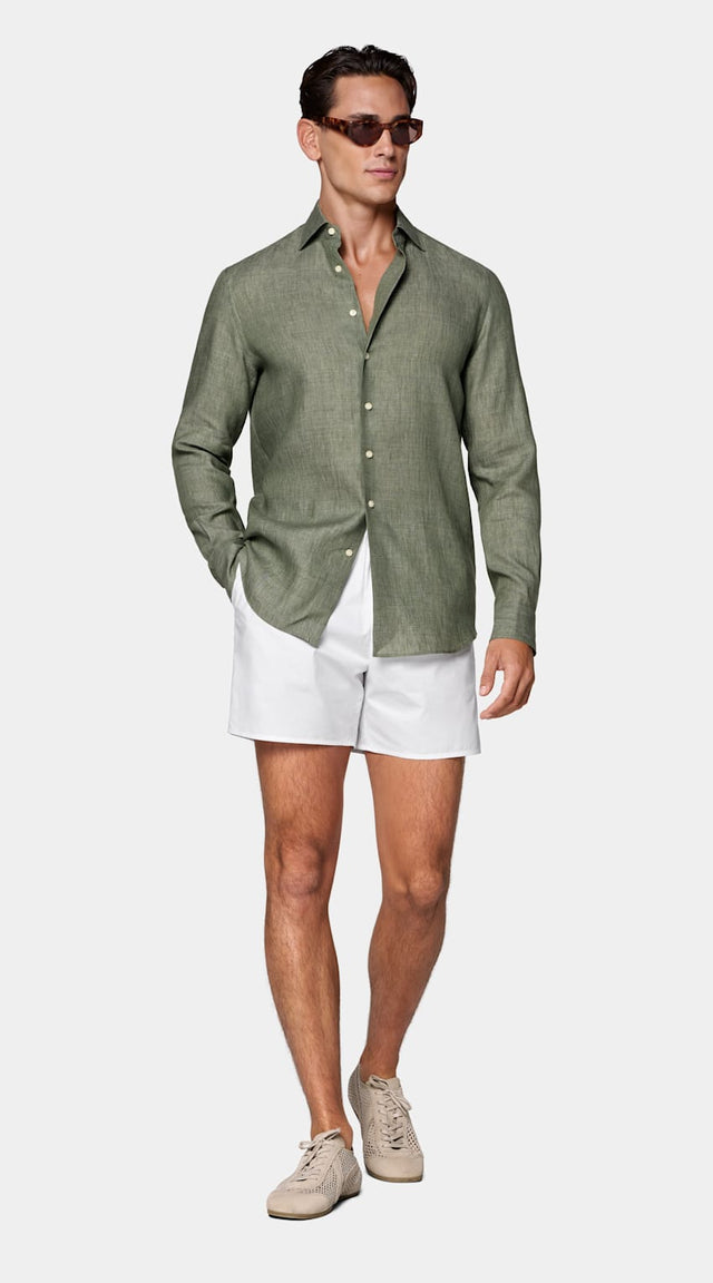 Green Linen Shirt