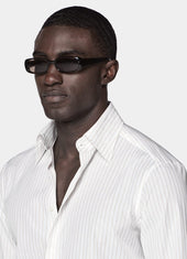 Striped Point Collar Shirt