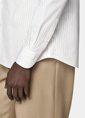 Striped Point Collar Shirt