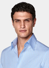 Striped Point Collar Shirt