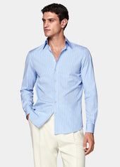 Striped Point Collar Shirt