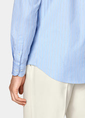 Striped Point Collar Shirt
