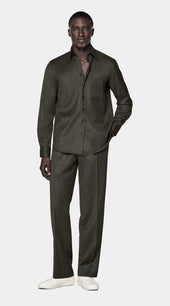 Green Wool Overshirt