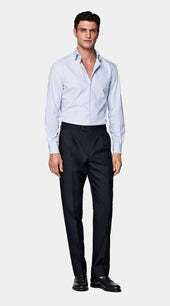 White Striped Classic Collar Shirt