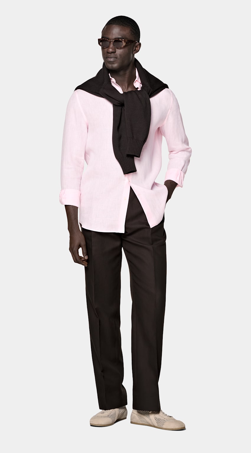 Pink Linen Shirt