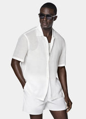 Viscose Linen Short Sleeve Shirt