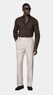 Dark Brown Cotton Shirt
