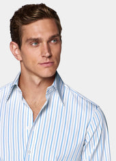 Striped Point Collar Shirt