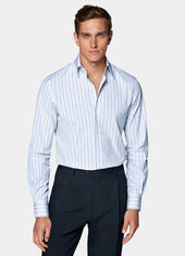 Striped Point Collar Shirt